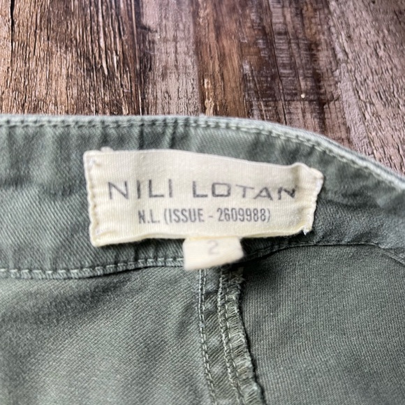 Nili Lotan Military Green Cotton Jogger Women’s Size 2 - Picture 6 of 10